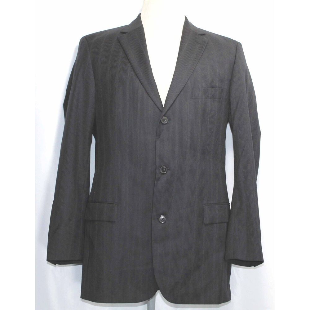 Hugo Boss Rossellini Cinemau‎ 3 Button Superfine 120 Wool Jacket Size 42 Long